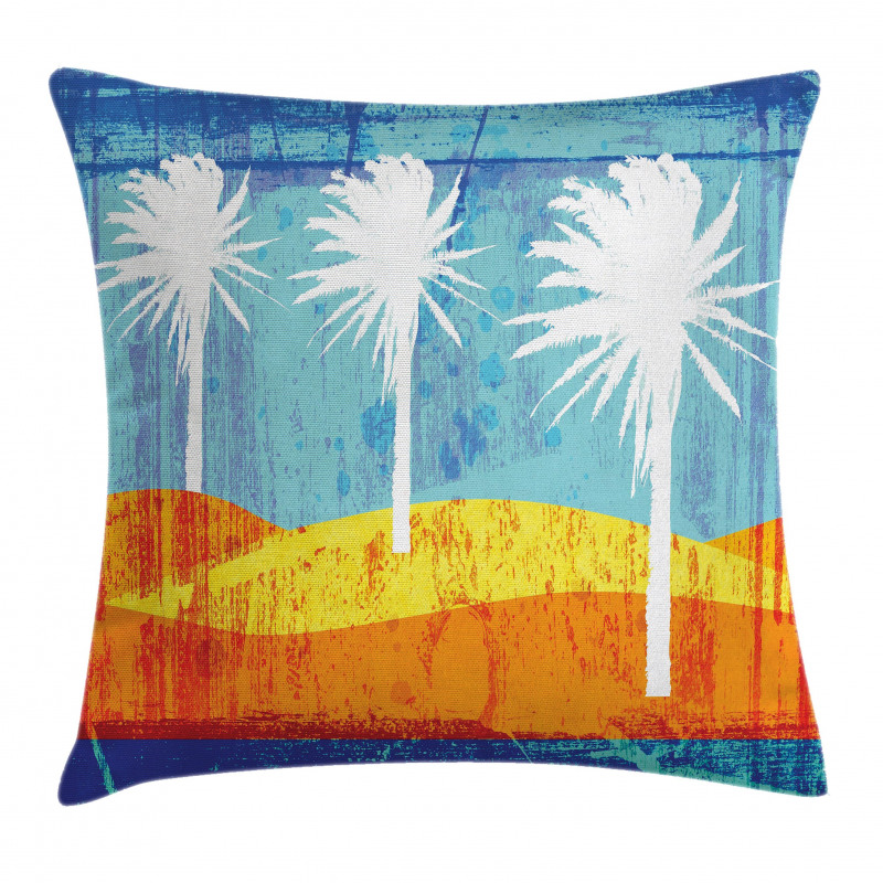 Tropic Beach Palms Pillow Cover