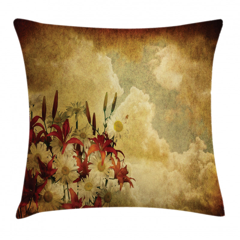 Retro Flower Chamomile Pillow Cover