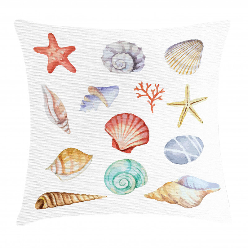 Seashells Exotic Animals Pillow Cover