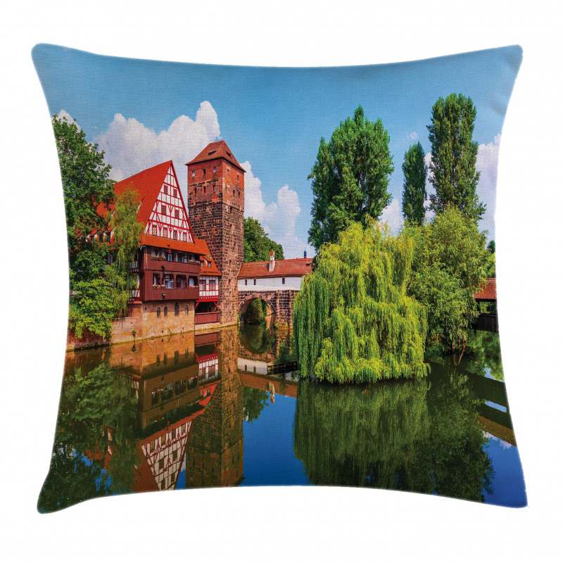 Summer View German Town Pillow Cover
