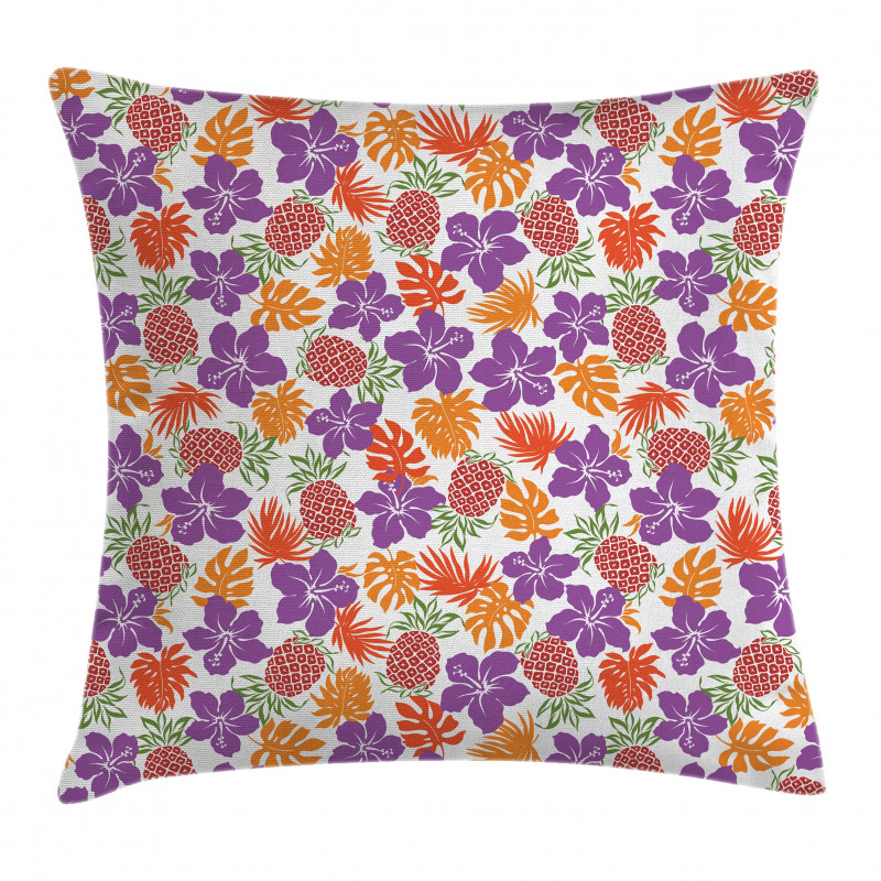 Tropical Hawaii Hibiscus Pillow Cover