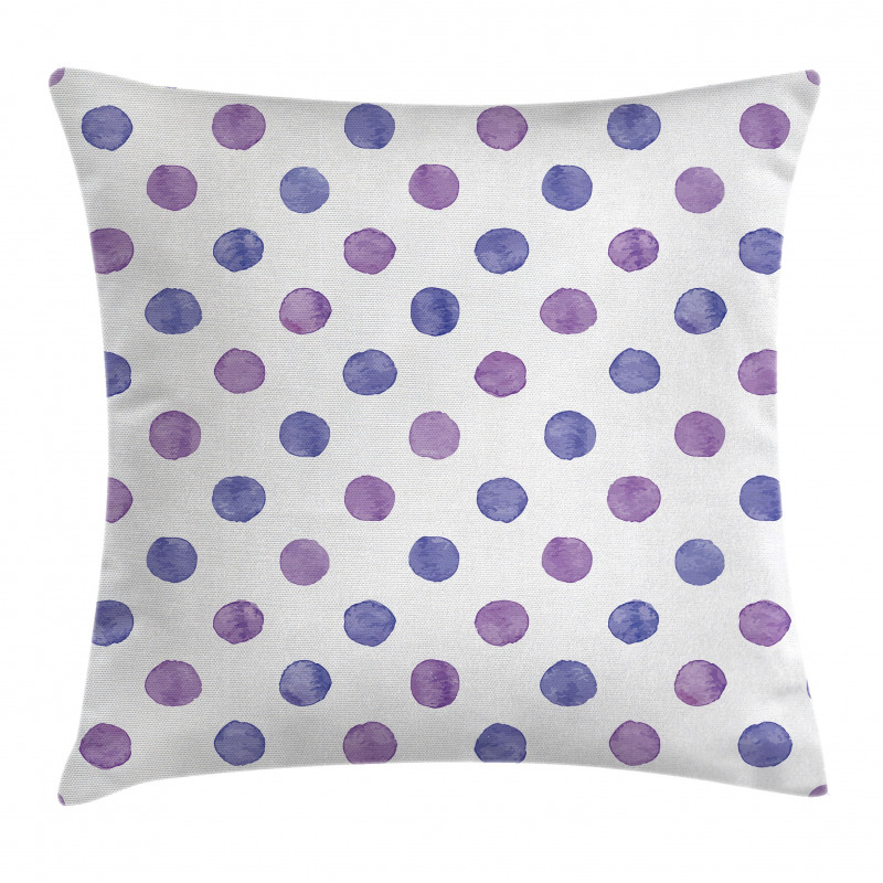 Watercolor Polka Dots Pillow Cover