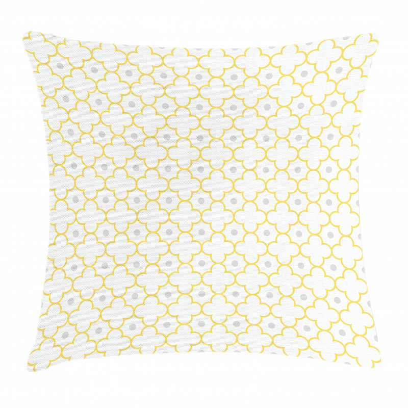 Quatrefoil Dot Petals Pillow Cover