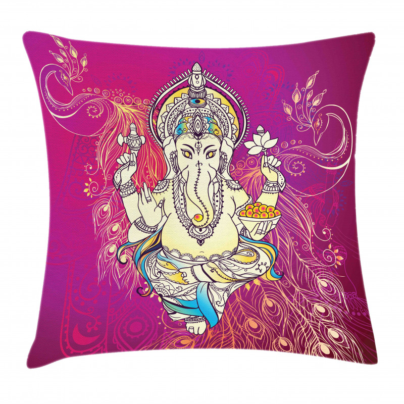 Folkloric Elephant Boho Pillow Cover