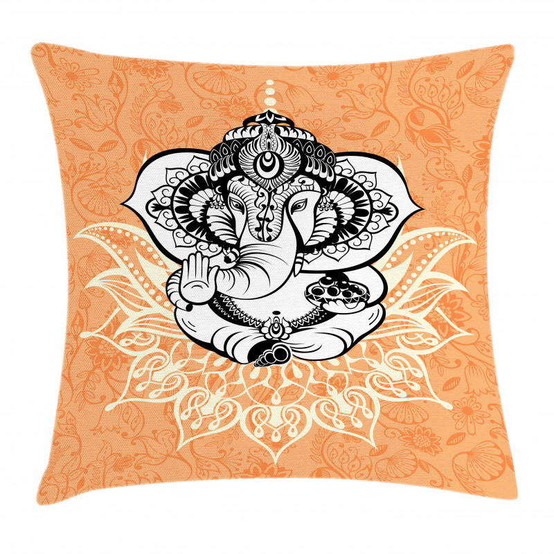 Pop Art Asian Elephant Pillow Cover