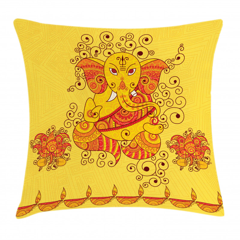 Bohemian Thai Elephant Pillow Cover