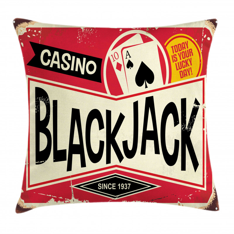 Kumar Minder Kılıfı Retro Tabela Stilinde Blackjack Oyunu Metni