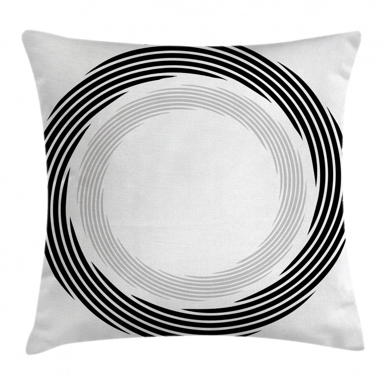 Abstract Art Theme White Pillow Cover