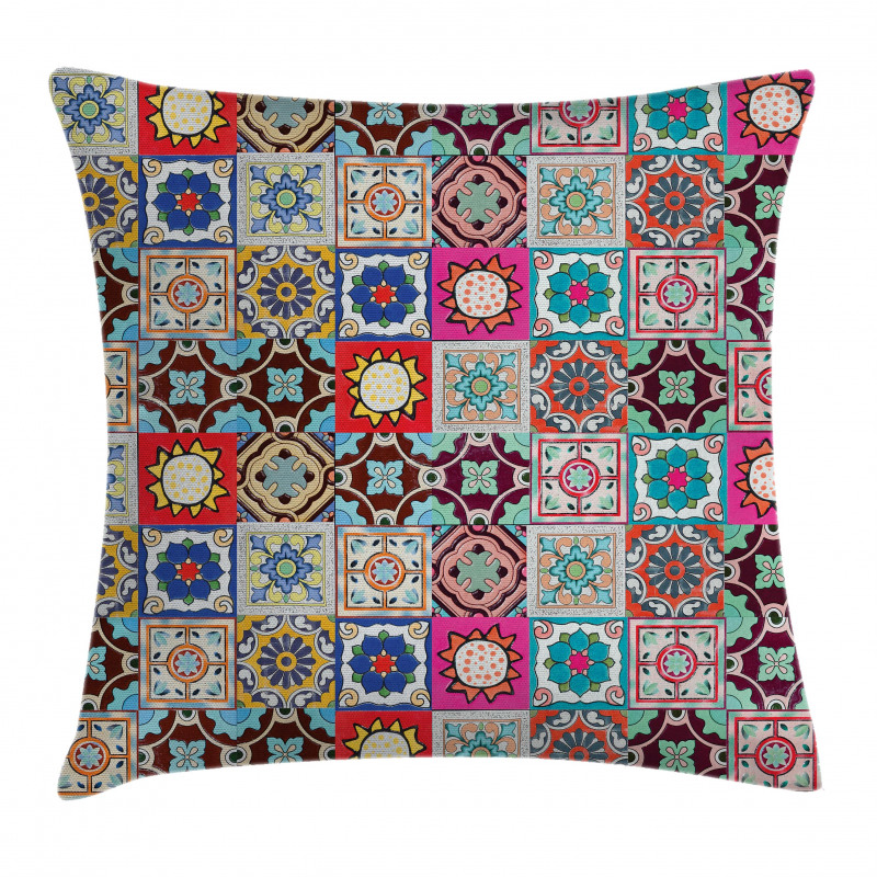 Geometric Mosaic Tiles Pillow Cover