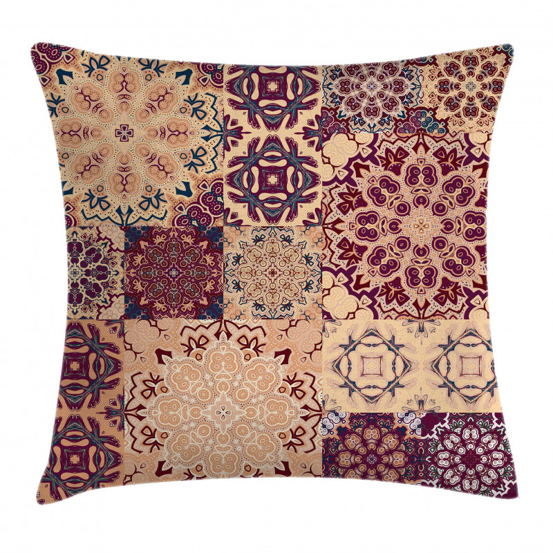 Floral Tiles Pillow Cover