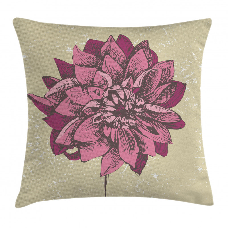 Dahlia Flower Bohemian Pillow Cover