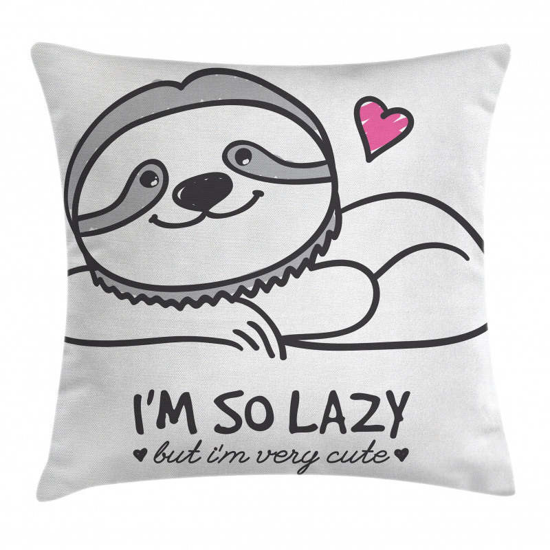 Cartoon Funny Words Pillow Cover