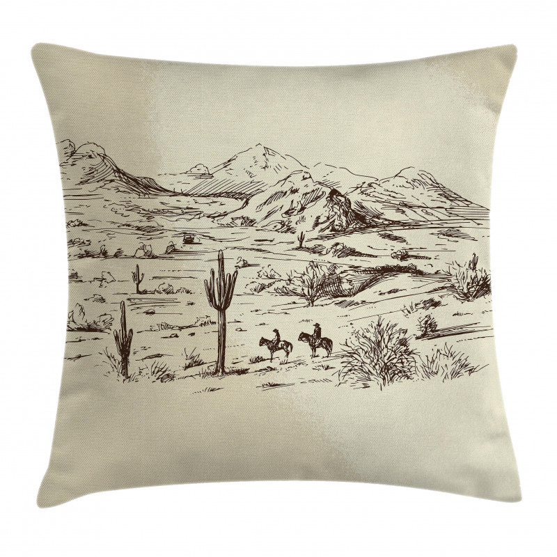 Wild West Cowboys Pillow Cover