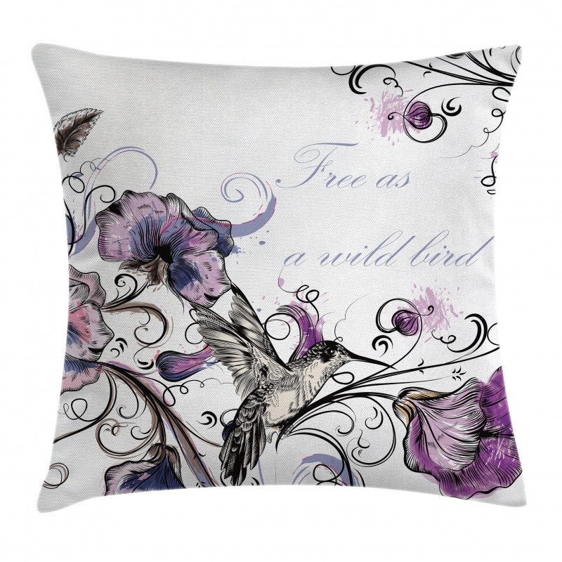 Ornate Flowers Leaves Pillow Cover