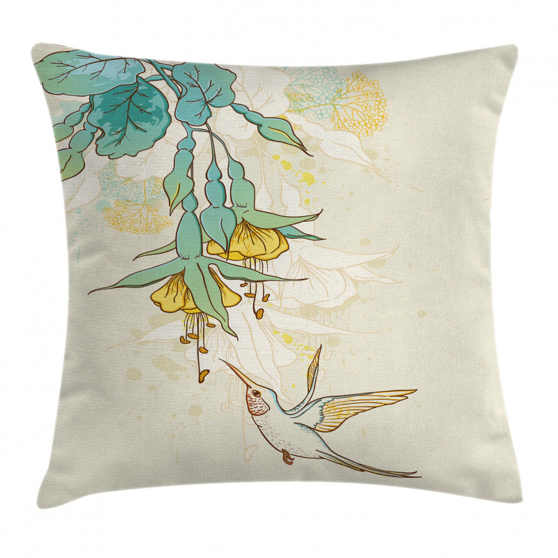 Colibri Exotic Plant Pillow Cover