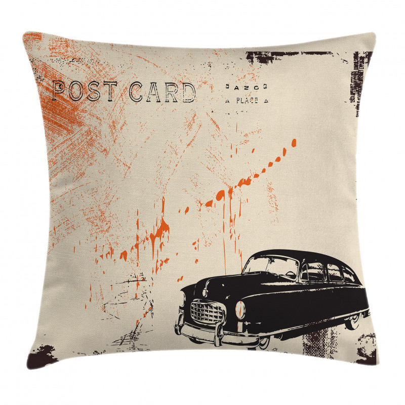 Old Fashioned Car Art Pillow Cover