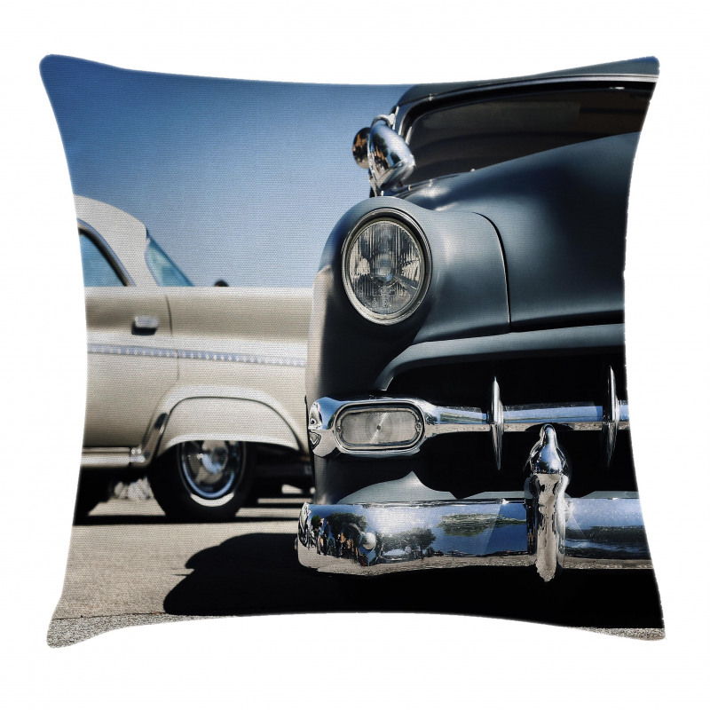 Fifties Auto Wheels Pillow Cover
