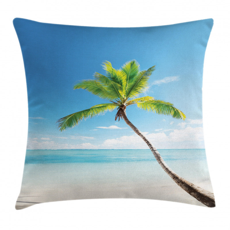 Palm Trees on Caribbean Pillow Cover