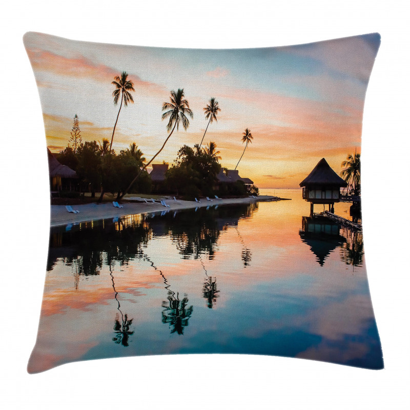 Sunset Moorea Island Pillow Cover