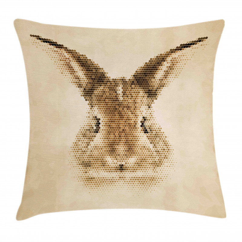 Dots Bunny Geometric Pillow Cover