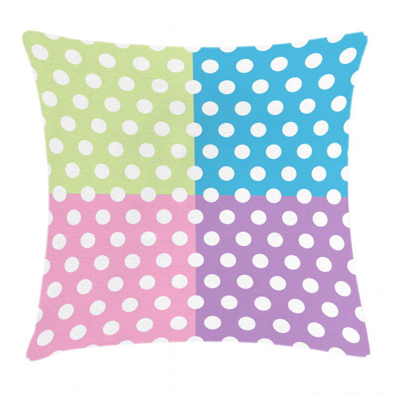 Polka Dots Patchwork Pillow Cover