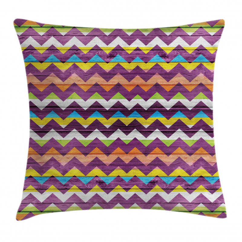 Wood Texture Geometric Pillow Cover