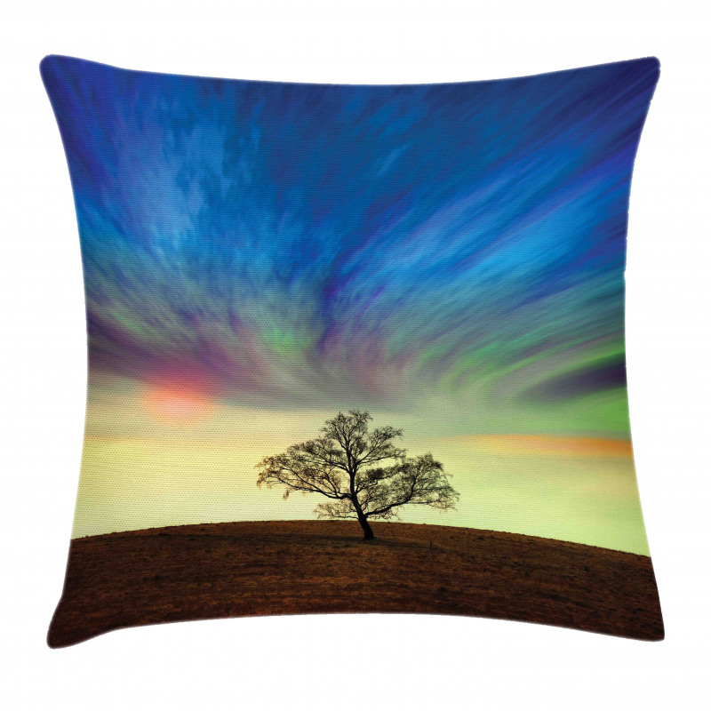 Surreal Sky Field Ombre Pillow Cover