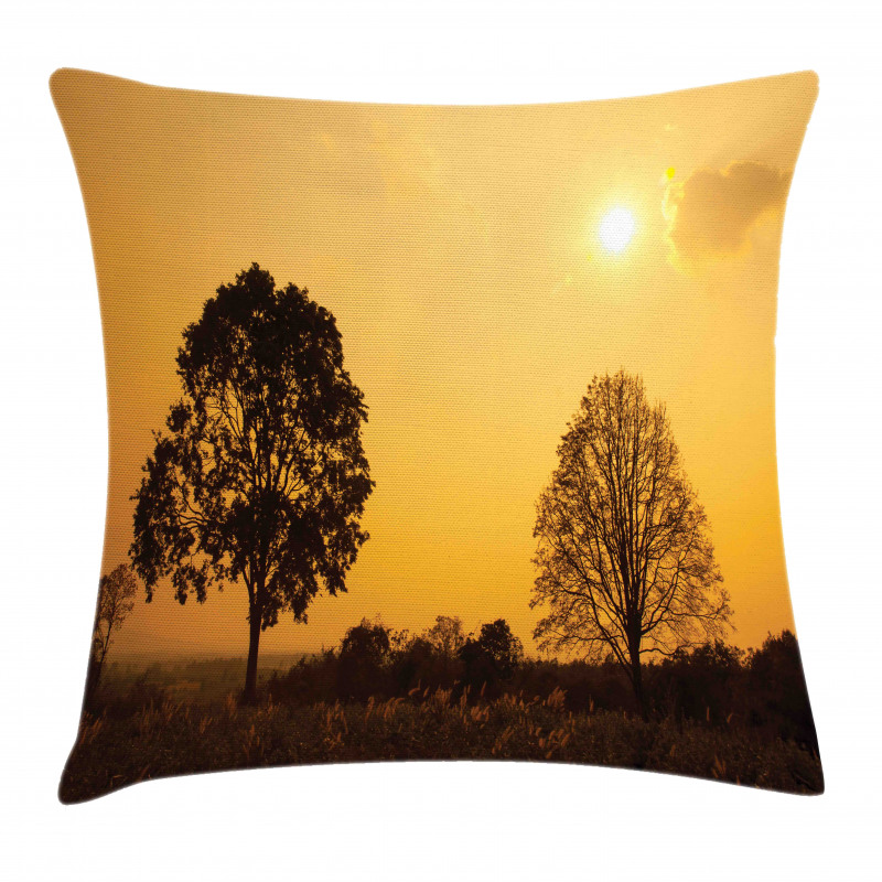 Tree on Sunset Twilight Pillow Cover