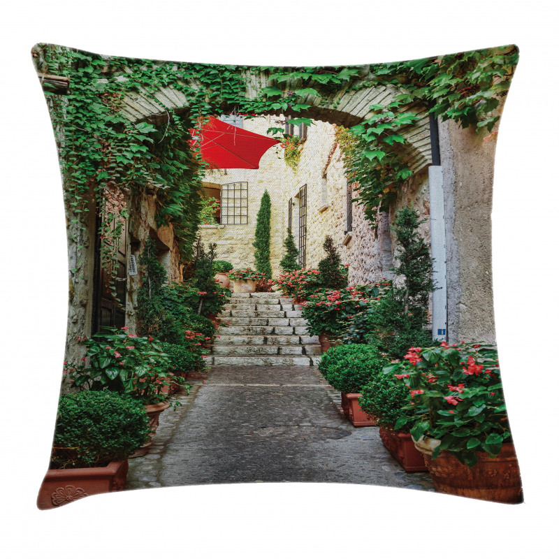 Old Street Flowers Pillow Cover