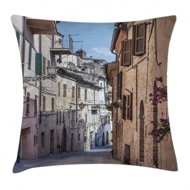Italian Town Street Pillow Cover