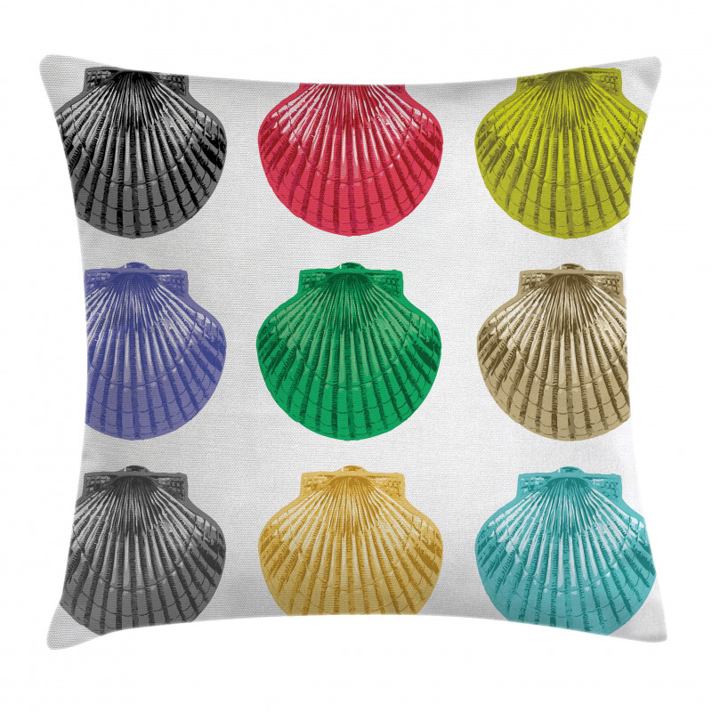 Seashells Composition Pillow Cover