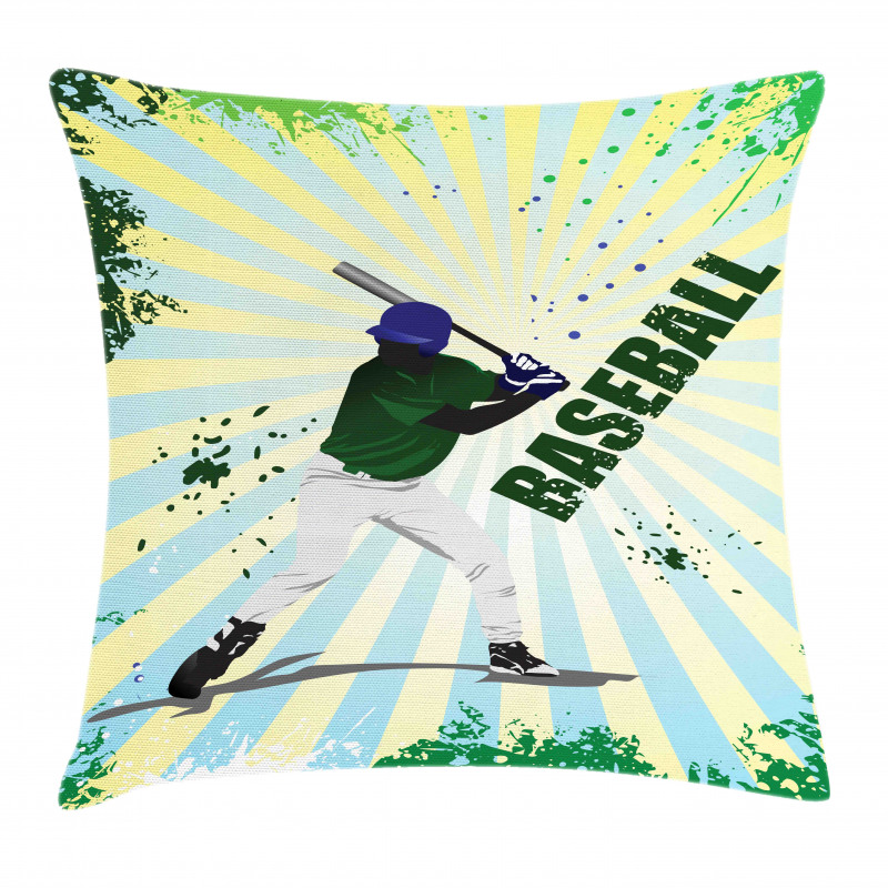 Grunge Baseball Pop Art Pillow Cover