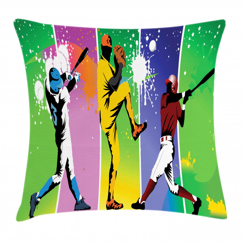 Baseball Grunge Splash Pillow Cover