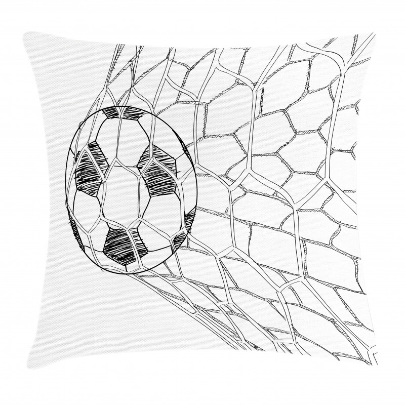 Soccer Ball in Net Pillow Cover