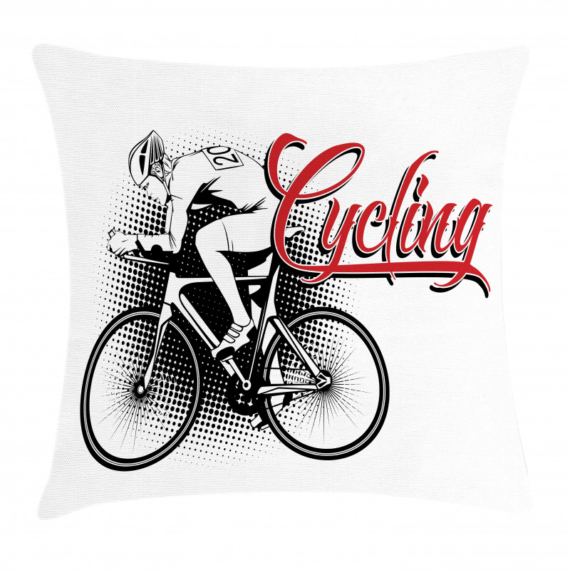 Cycling Man Sport Bike Pillow Cover
