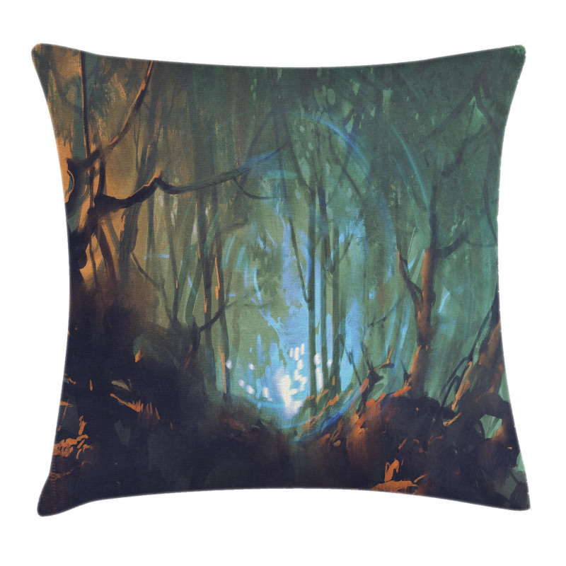 Mystic Dark Forest Pillow Cover