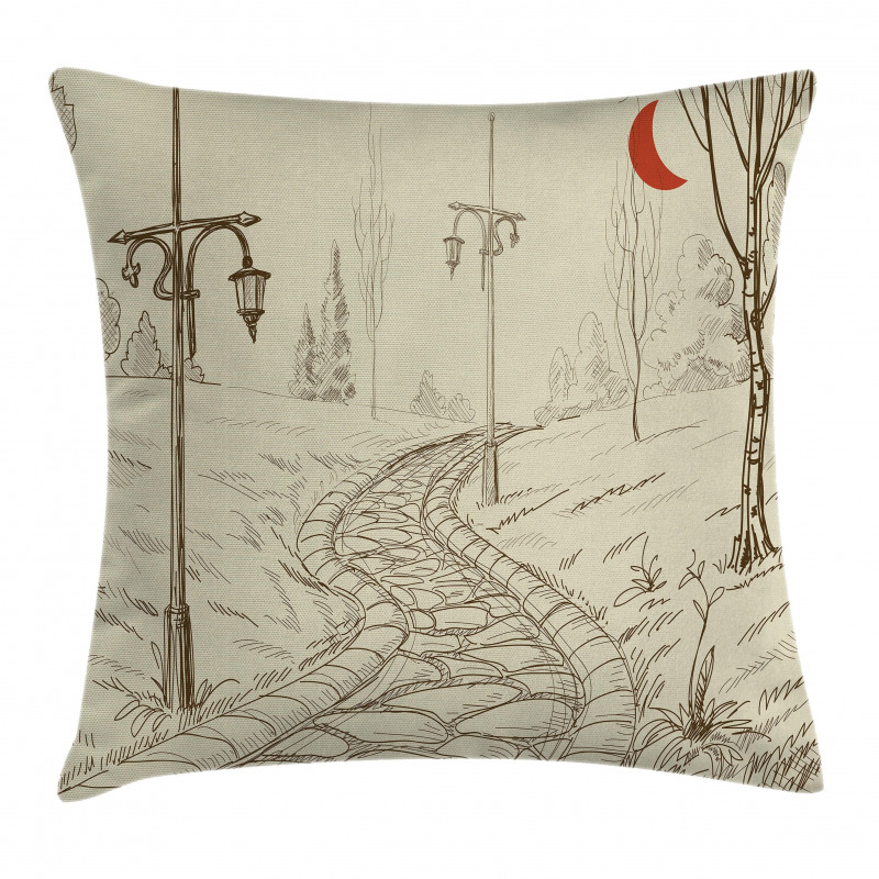 Sketchy Park Alley Pillow Cover