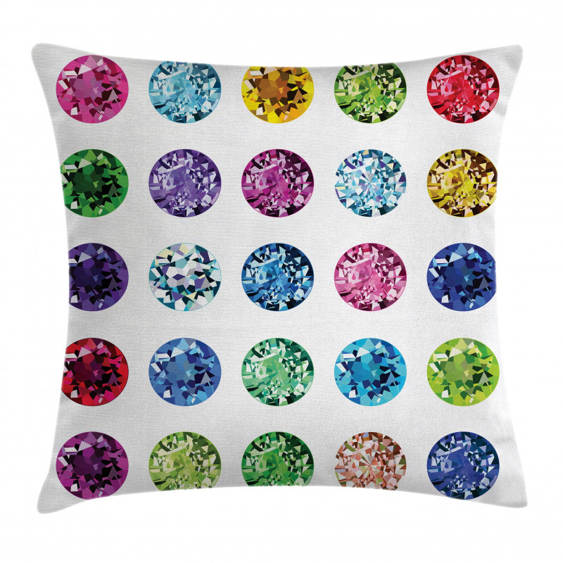 Oval Diamonds Emerald Pillow Cover