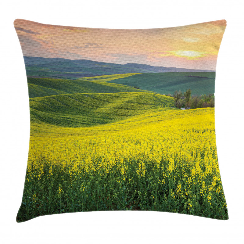 Hills Valley Sunrise Pillow Cover