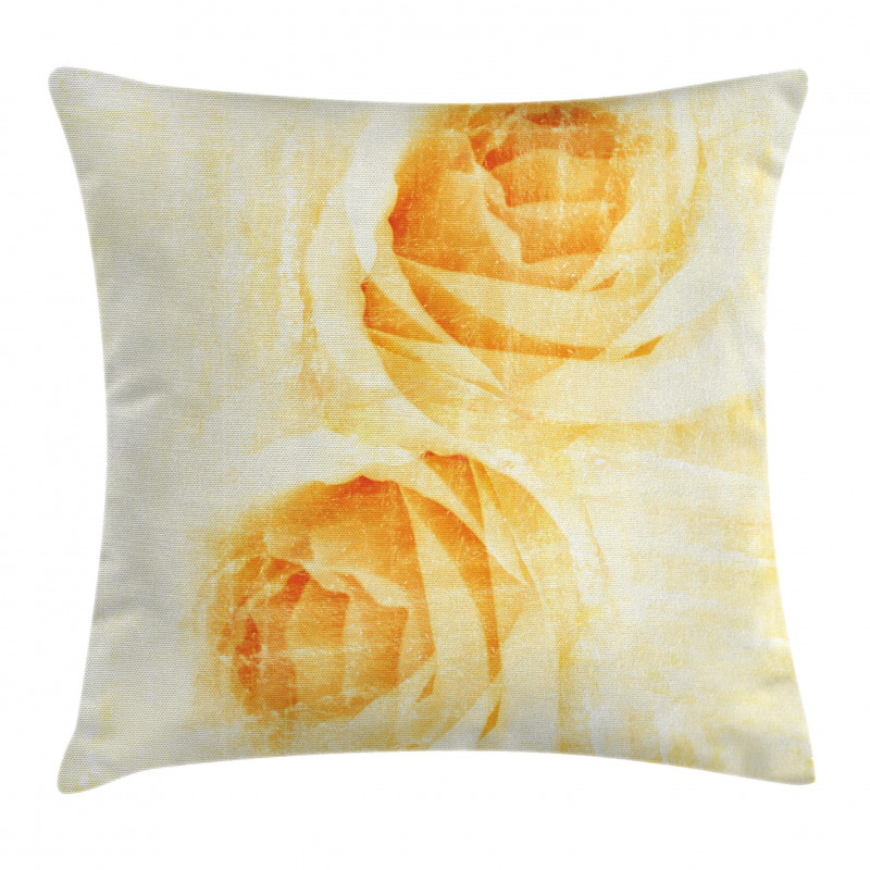 Watercolor Rose Flower Pillow Cover