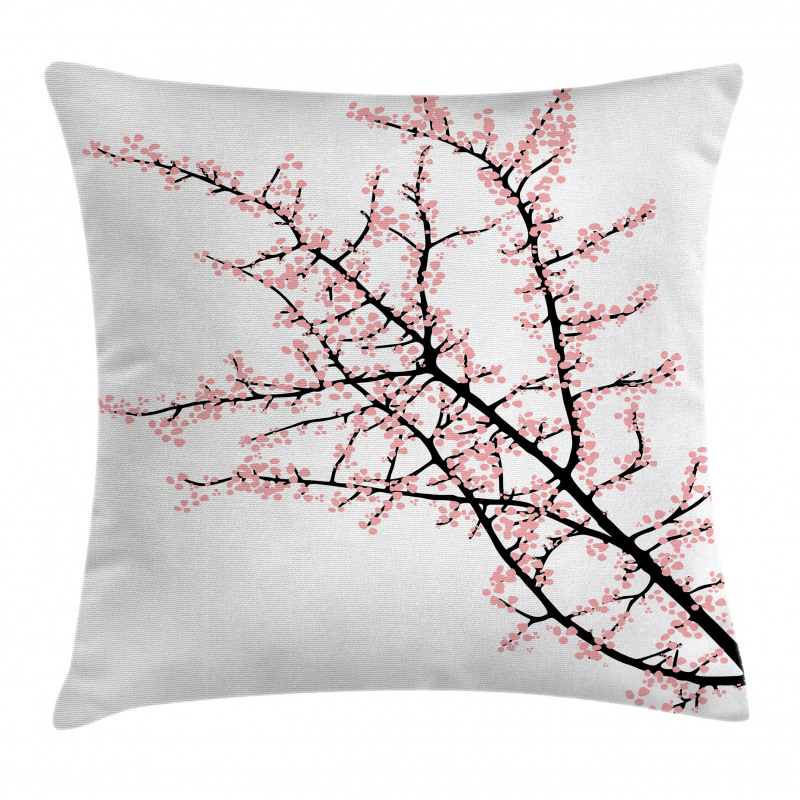 Cherry Branch Floral Pillow Cover