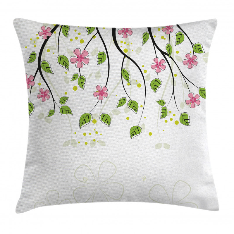 Branch with Flowers Pillow Cover