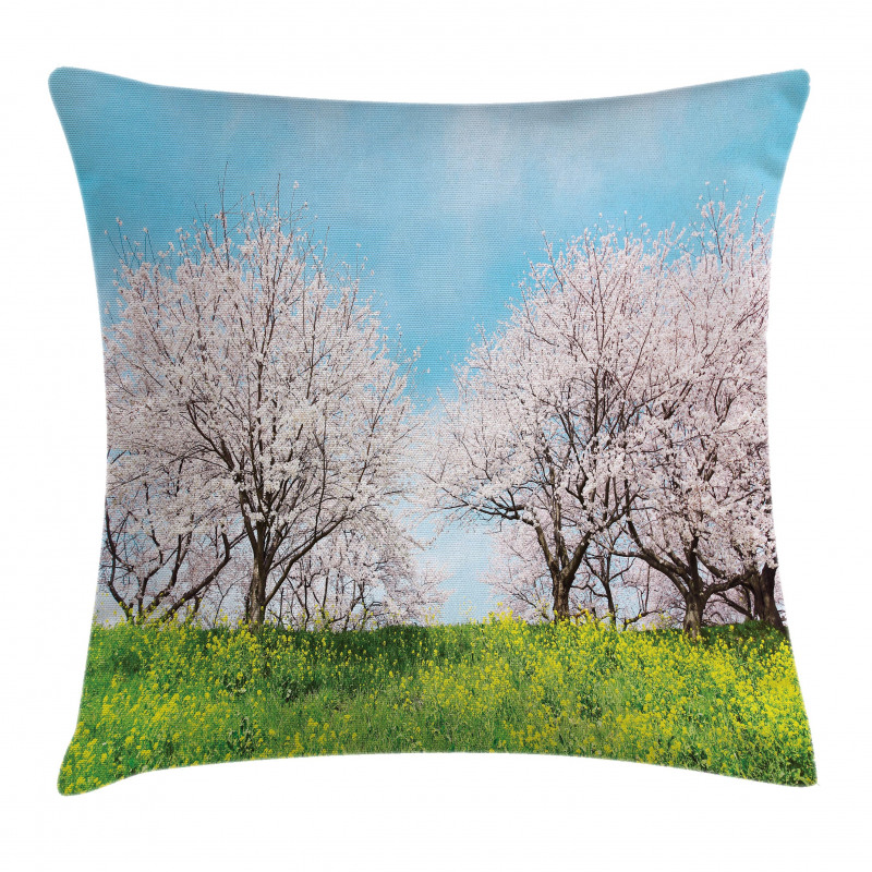 Japanese Spring Flowers Pillow Cover