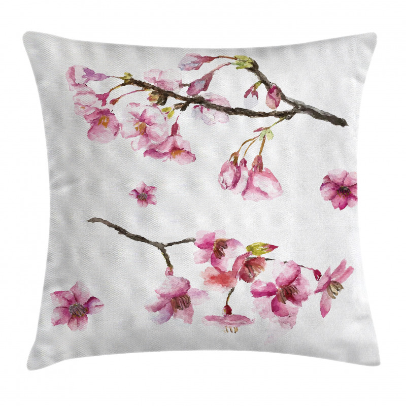 Watercolor Art Flower Pillow Cover