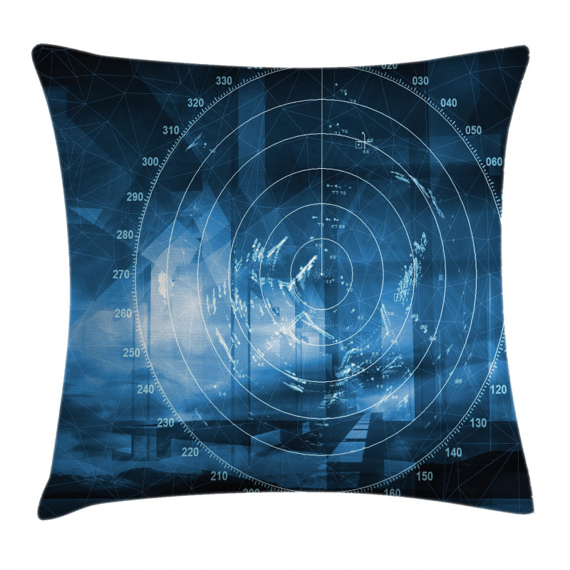 Digital Futuristic Ship Pillow Cover