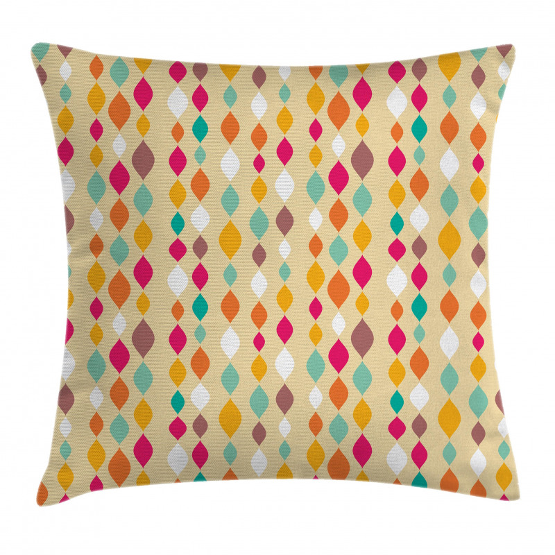Retro Colorful Circles Pillow Cover