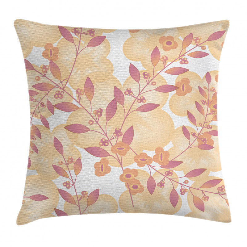 Floral Art Berry Pastel Pillow Cover