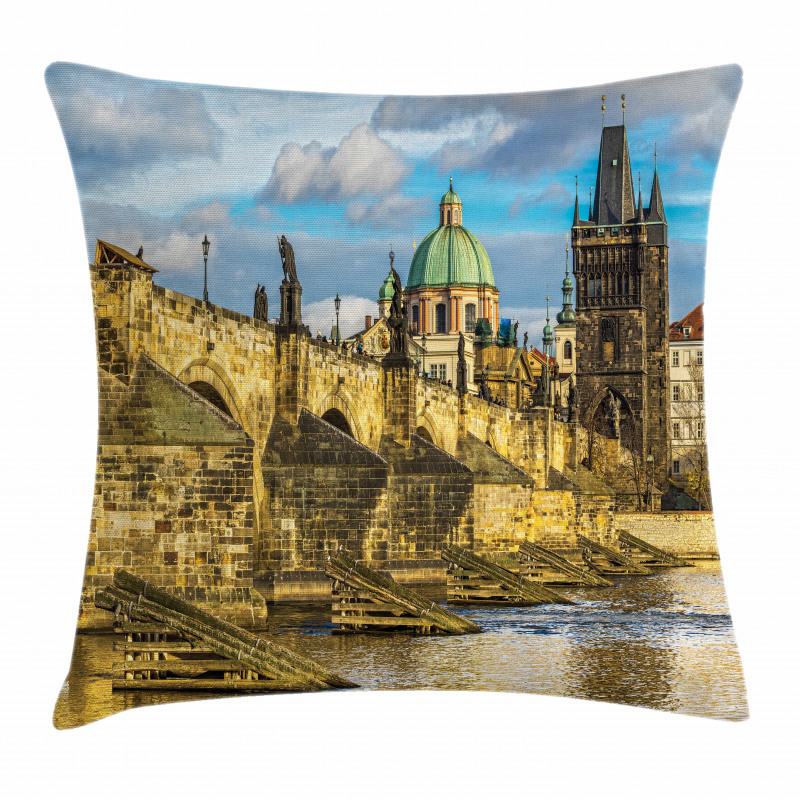 Czech Antique Castle Pillow Cover