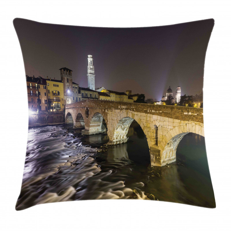 Roman Bridge Pillow Cover