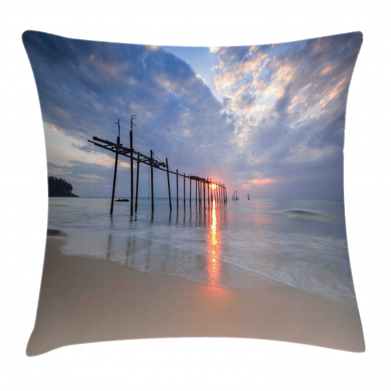 Sunset Ocean Romance Pillow Cover
